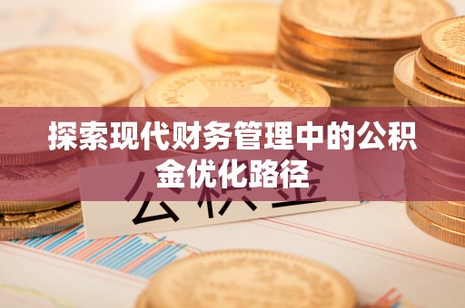 甘南探索现代财务管理中的公积金优化路径